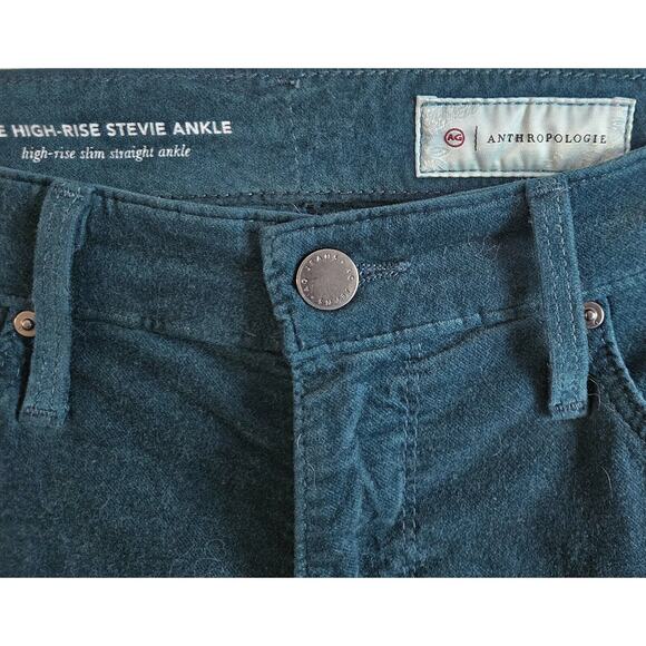 ANTHROPOLOGIE Adriano Goldschmied 25 R Velvet Stevie Pants Straight Slim Ankle - Picture 6 of 13